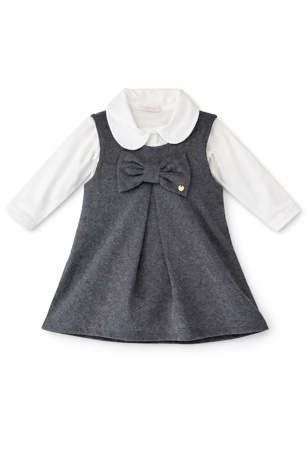 CONJUNTO BEBÊ MENINA BODY E VESTIDO EM VELUDO