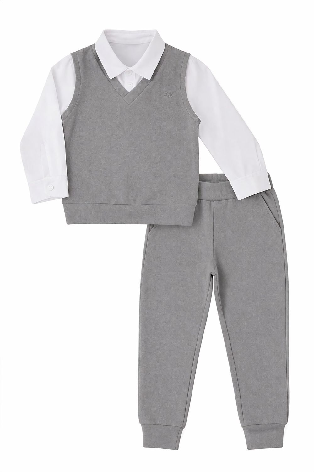 CONJUNTO INFANTIL MENINO ELEGANTE COM COLETE E CALÇA EM VELUDINHO