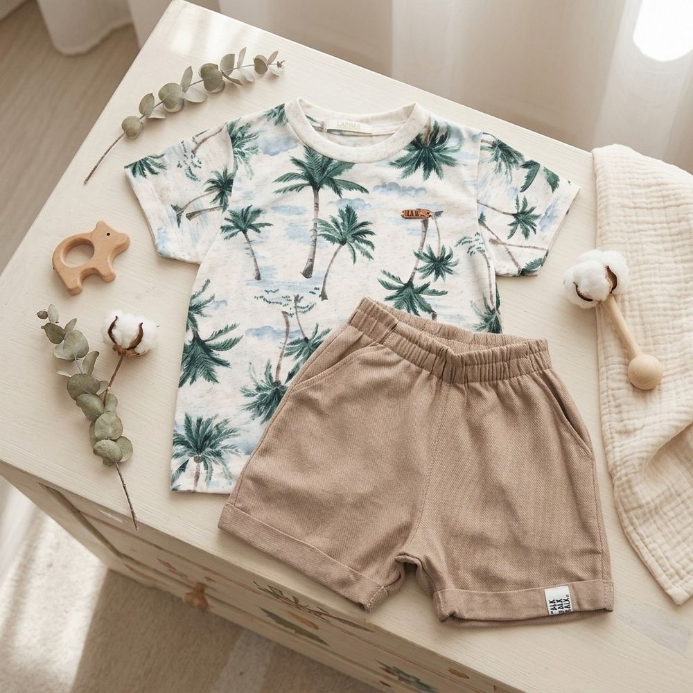 CONJUNTO CURTO INFANTIL MENINO COQUEIROS