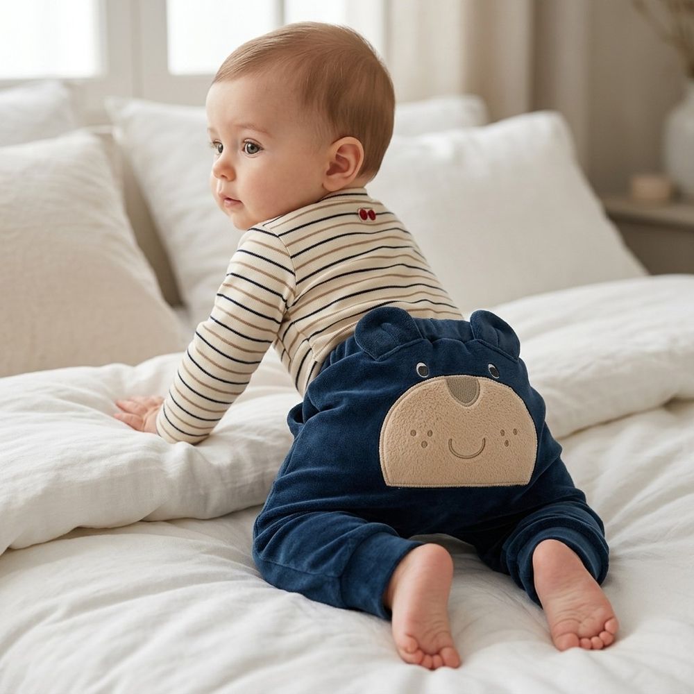 CONJUNTO  LONGO BEBÊ  MENINO BODY E CALÇA
