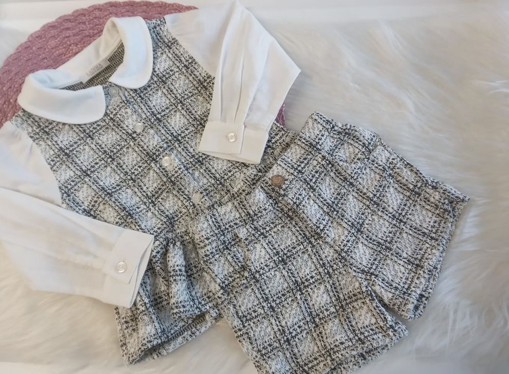 CONJUNTO INFANTIL MENINA EM TWEED