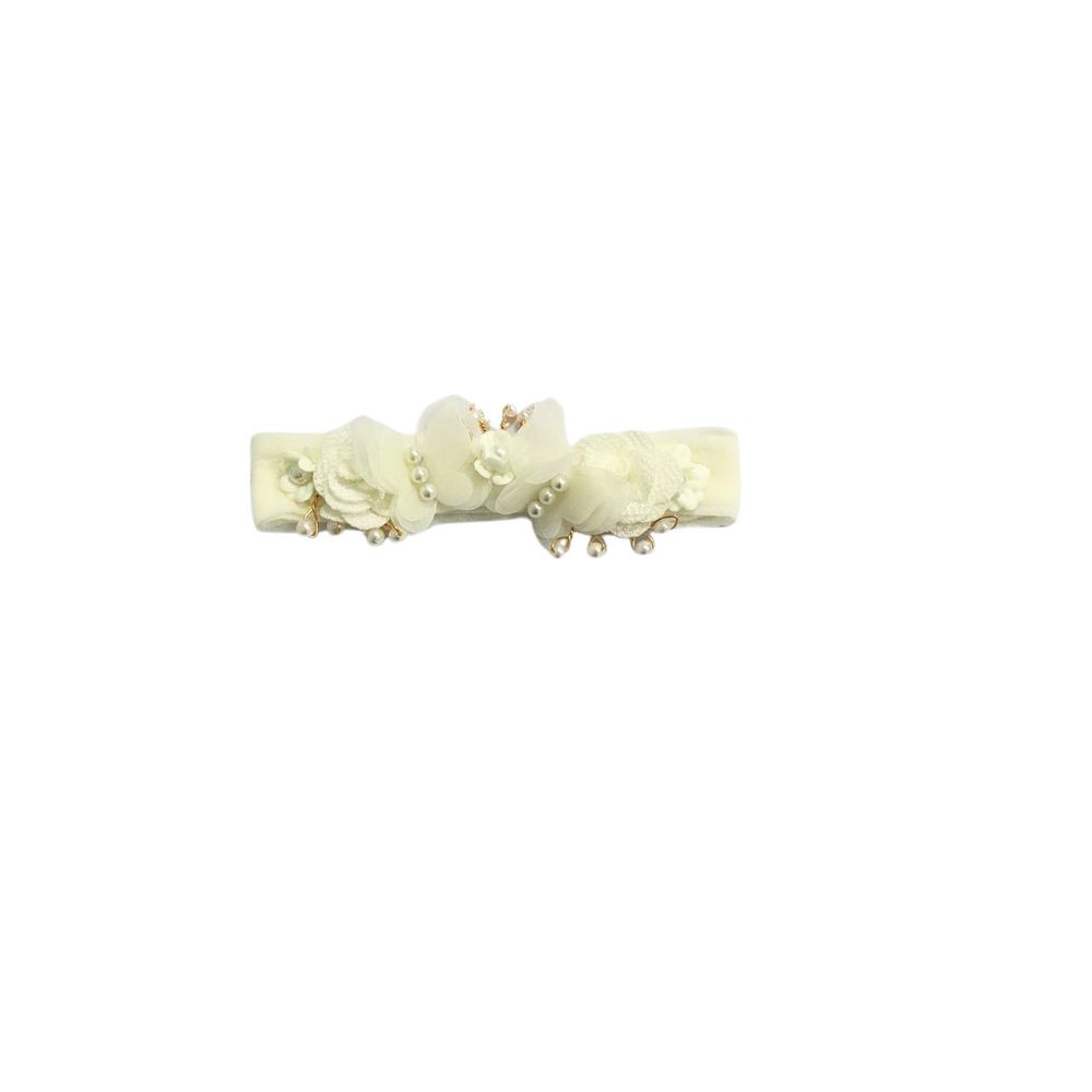 FAIXA DE CABELO BORBOLETA E PÉROLAS