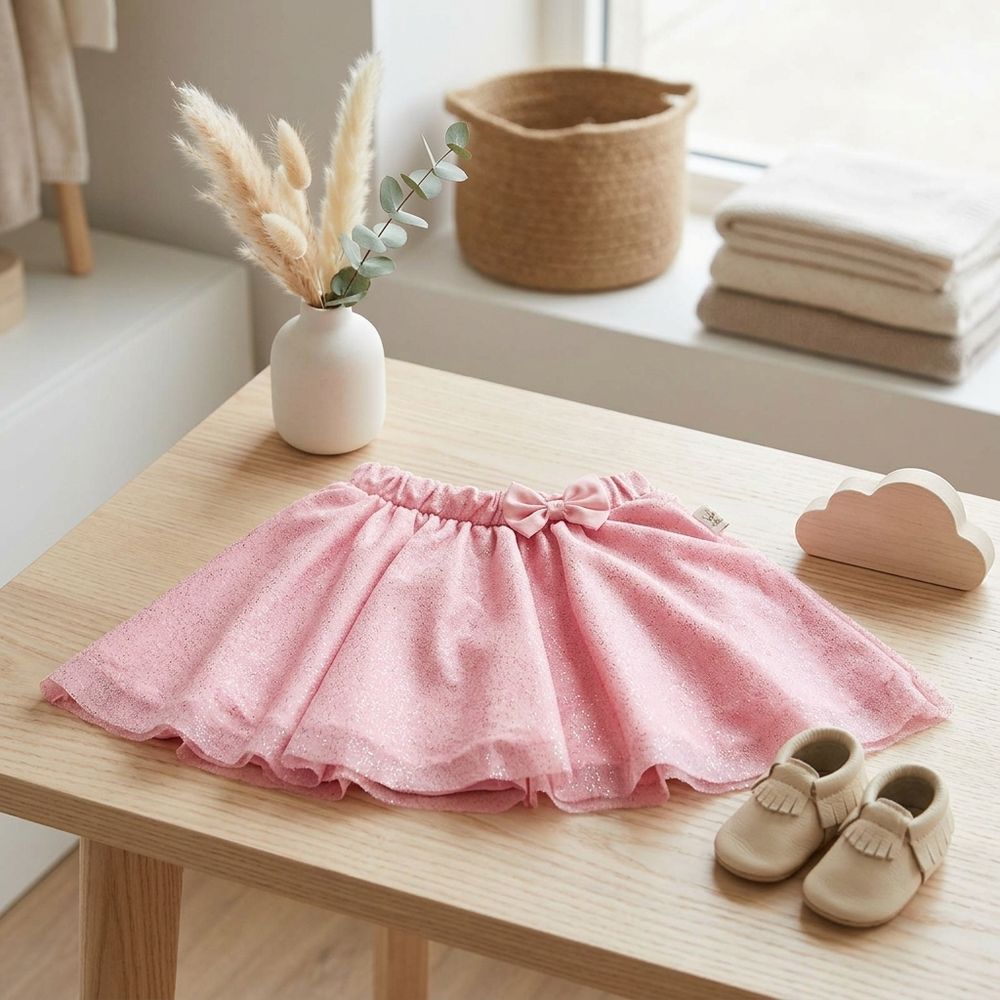 SAIA TUTU COM GLITTER BRILHANTE INFANTIL