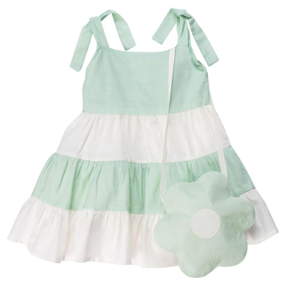 VESTIDO INFANTIL TRÊS MARIAS COM BOLSA 