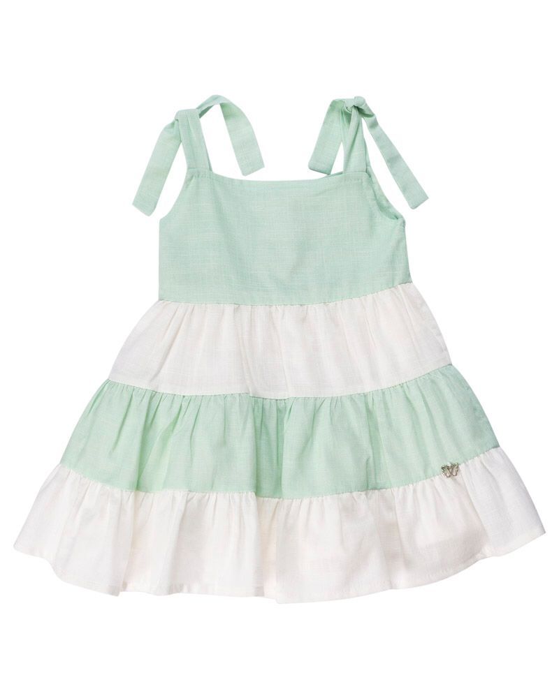 VESTIDO INFANTIL TRÊS MARIAS COM BOLSA 
