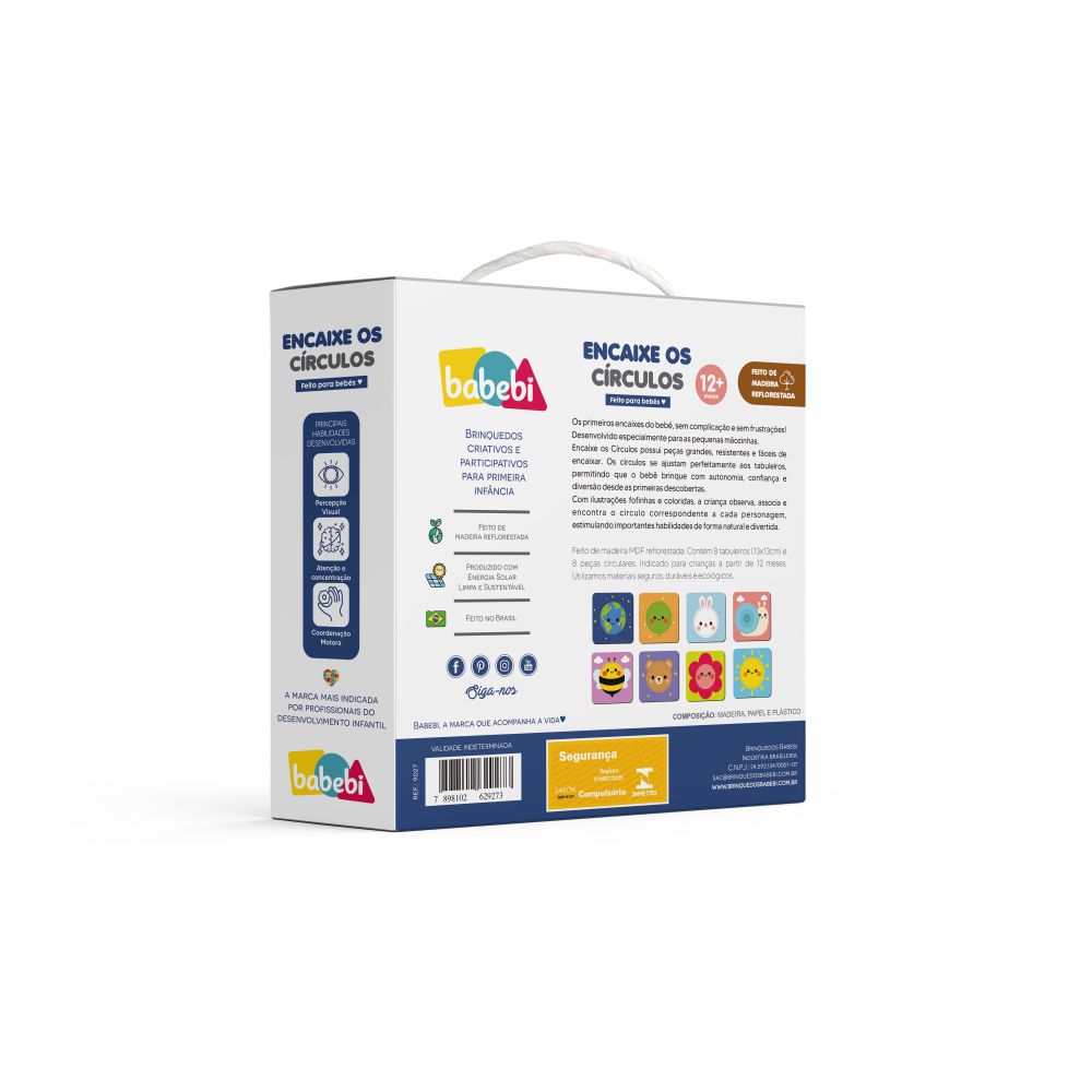 BRINQUEDO EDUCATIVO ENCAIXE OS CÍRCULOS