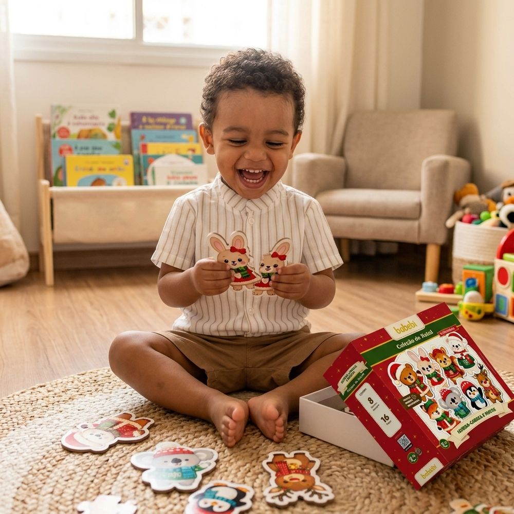 BRINQUEDO EDUCATIVO QUEBRA CABEÇA NATAL 2 PARTES