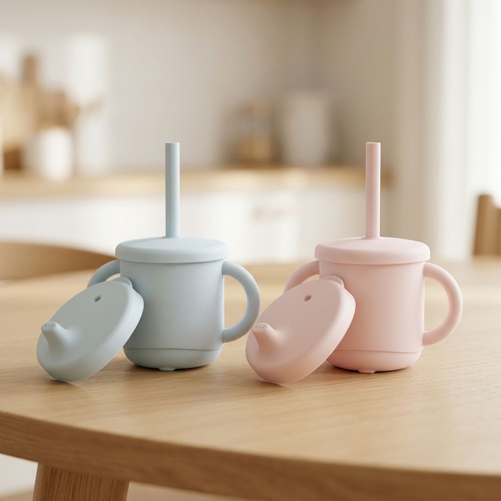 COPO DE SILICONE INFANTIL 2 EM 1 COM ALÇA - 270ML