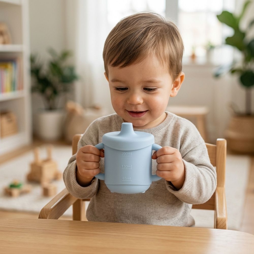 COPO DE SILICONE INFANTIL 2 EM 1 COM ALÇA - 270ML