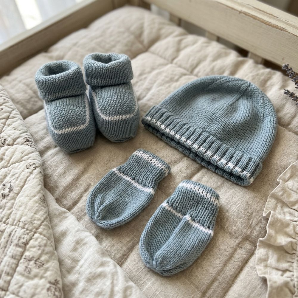 KIT GORRO LUVAS E SAPATINHO THÉO