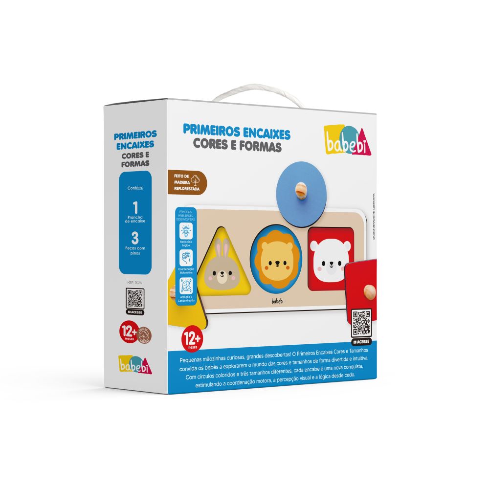 BRINQUEDO EDUCATIVO PRIMEIROS ENCAIXES CORES E FORMAS