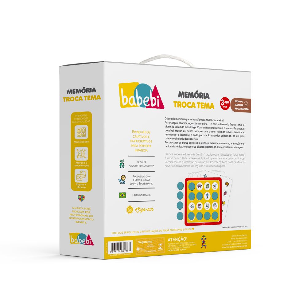 BRINQUEDO EDUCATIVO MEMÓRIA TROCA TEMA