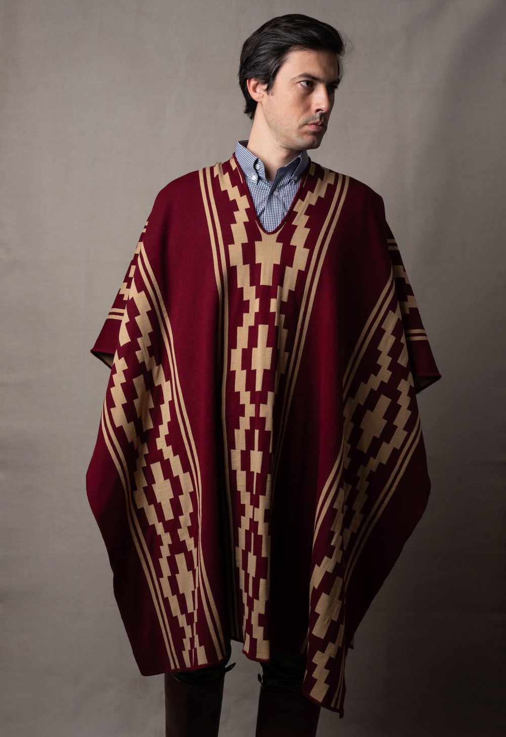 Poncho Pampa Reversível Bordo