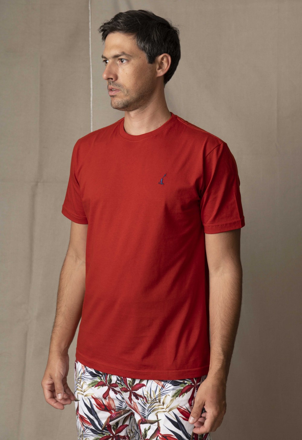 Camiseta Masculina Lisa Rojo