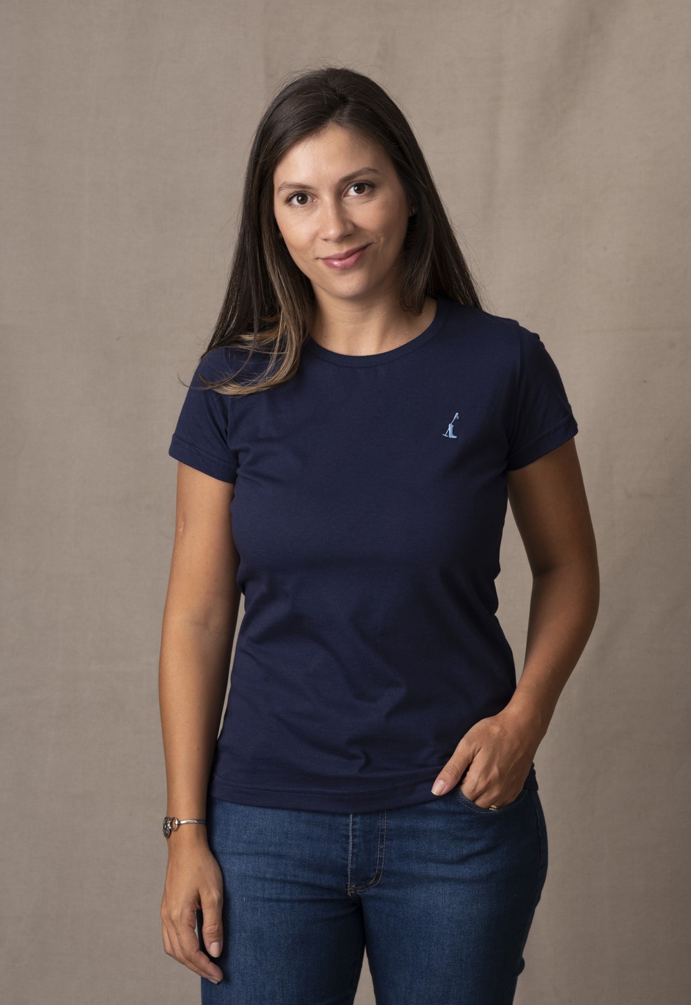 Camiseta Feminina Lisa Azul Marinho