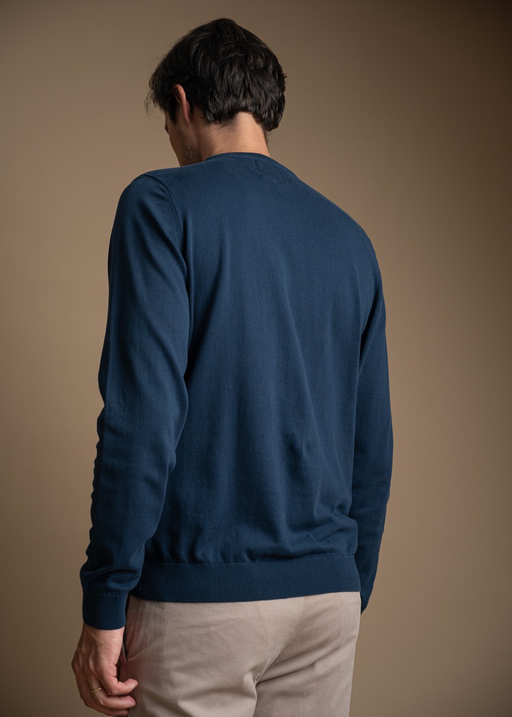 Sweater Masculino Gola U LC Azul Marinho