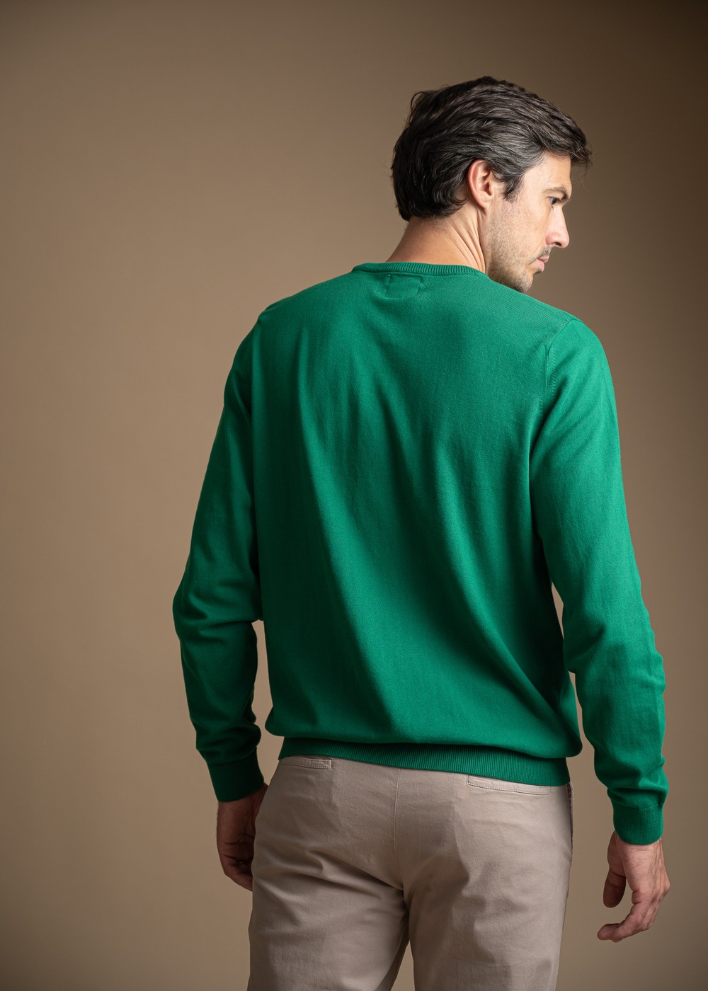 Sweater Masculino Gola U LC Verde