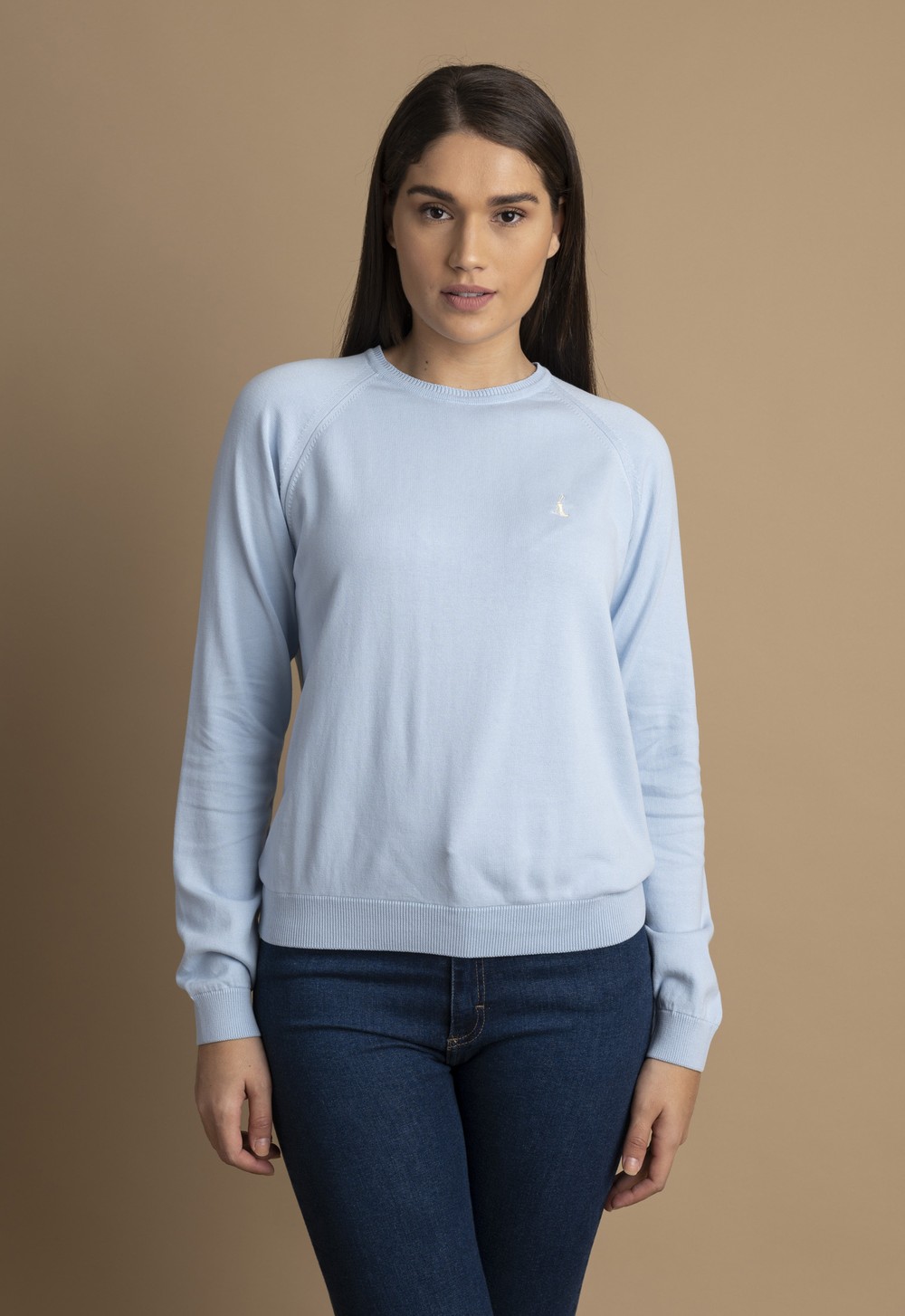 Sweater Feminino Barcelona Gola U 015450 Azul Claro