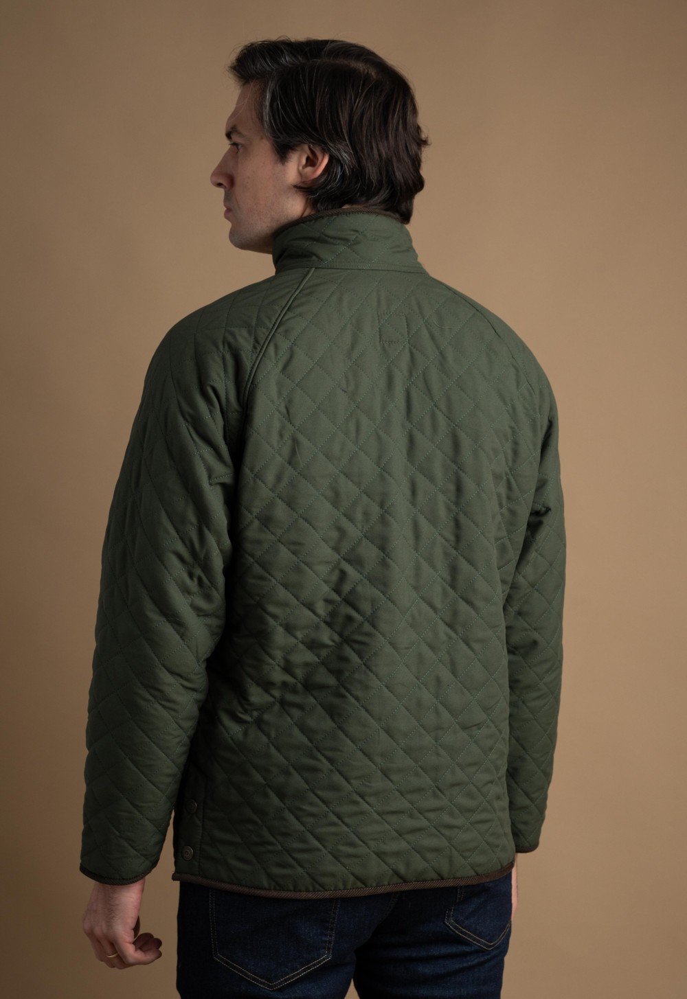 Campera Teflon Matelasse con Polar Hombre Verde