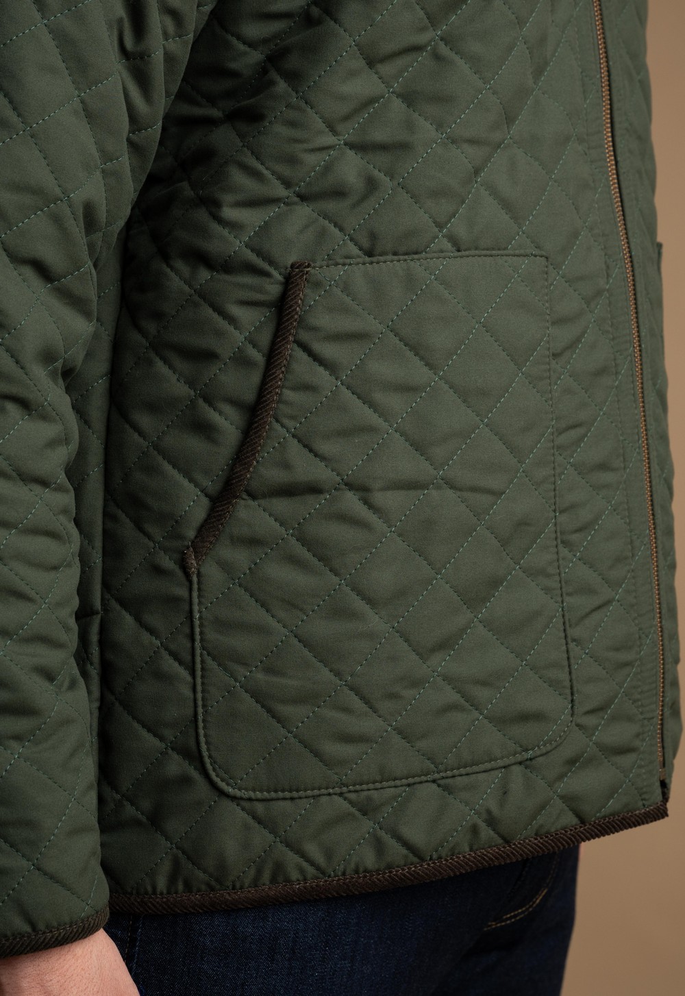 Campera Teflon Matelasse con Polar Hombre Verde