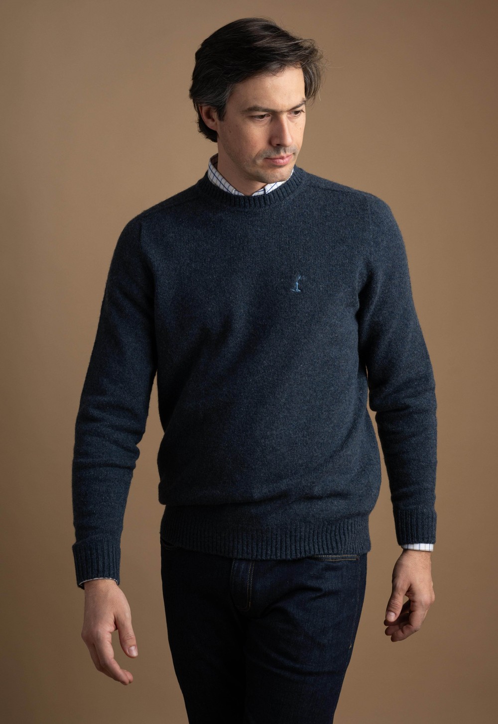 Suéter Masculino Lã Merino 5122 Azul Marinho