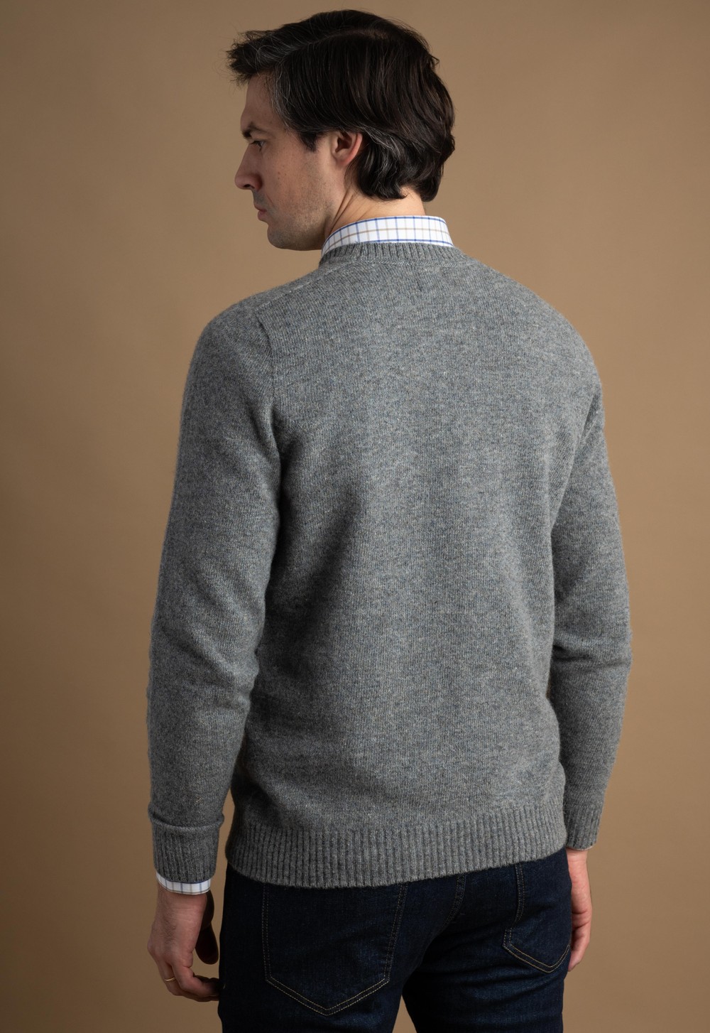 Suéter Masculino Lã Merino 5122 Gris Médio