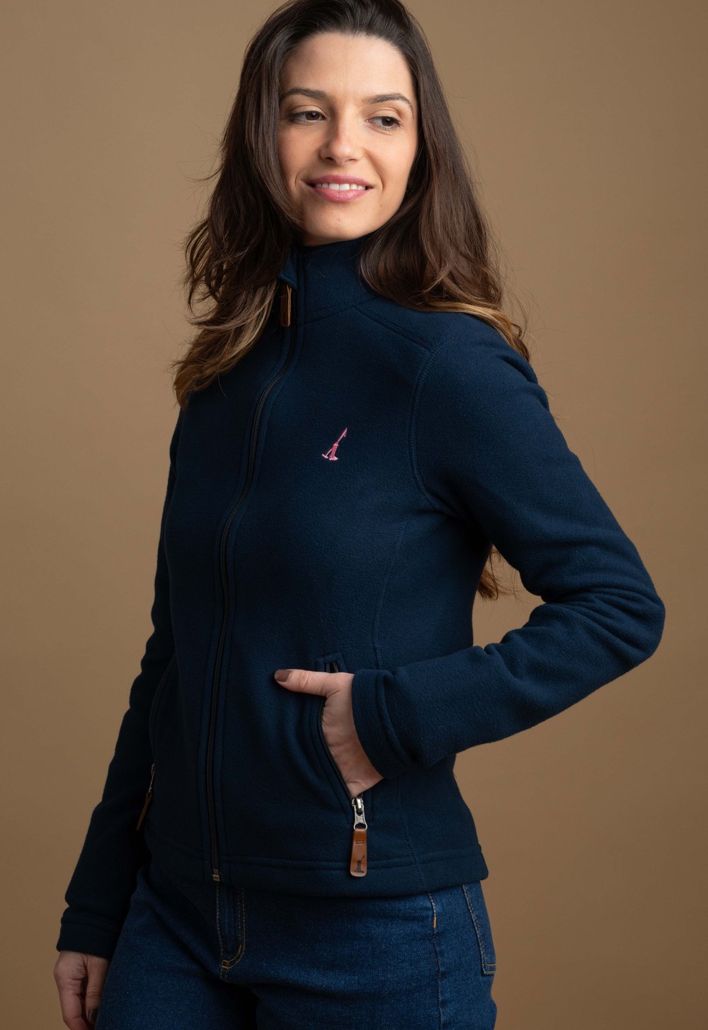 Casaco Fleece Feminino Neuquén Azul Marinho