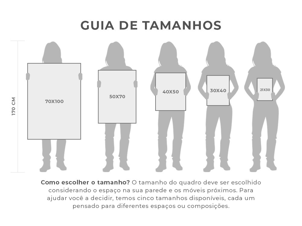 Guia de Tamanhos dos Quadros