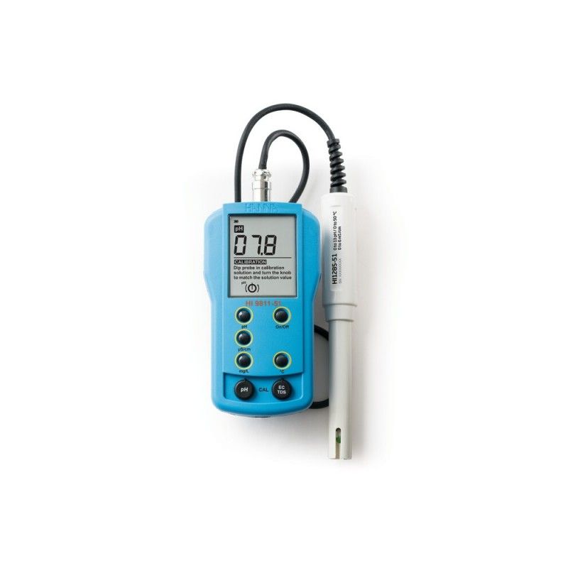 MEDIDOR MULTIPARAMETRO PORTATIL pH/EC/TDS/TEMPERATURA - HANNA