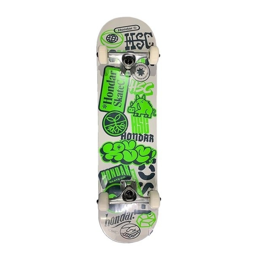 Skate Montado Hondar Iniciante - Série Sticker - Verde 