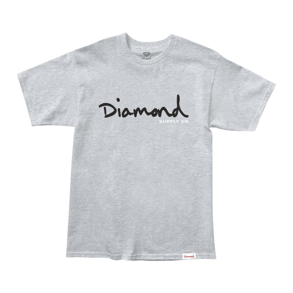 Camiseta Diamond OG Script Cinza