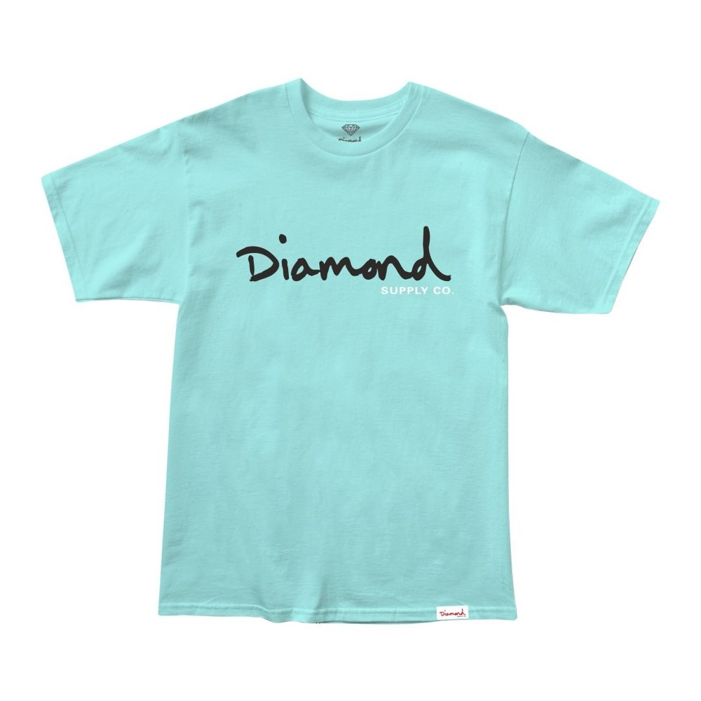 Camiseta Diamond OG Script Turquesa
