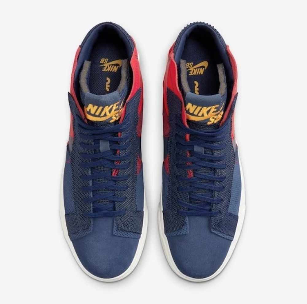 Tênis Nike SB Blazer Mid Premium Azul/Vermelho