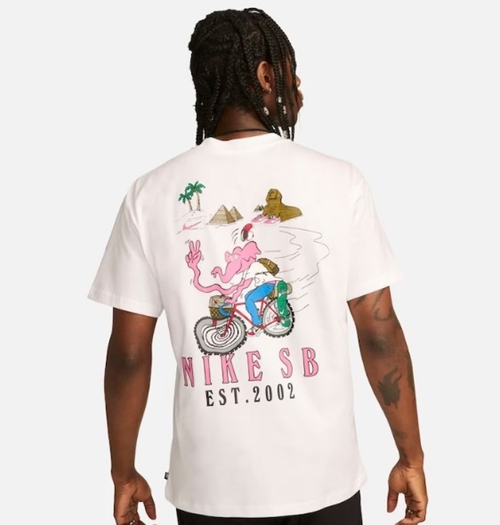 Camiseta Nike SB Bike Day Branco - Matriz Skate Shop Online
