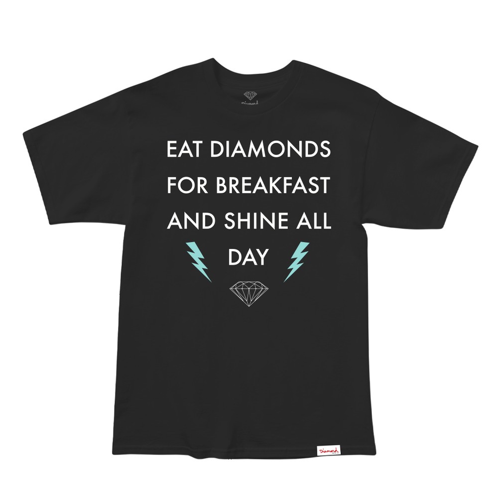 Camiseta Diamond Breakfast Preto