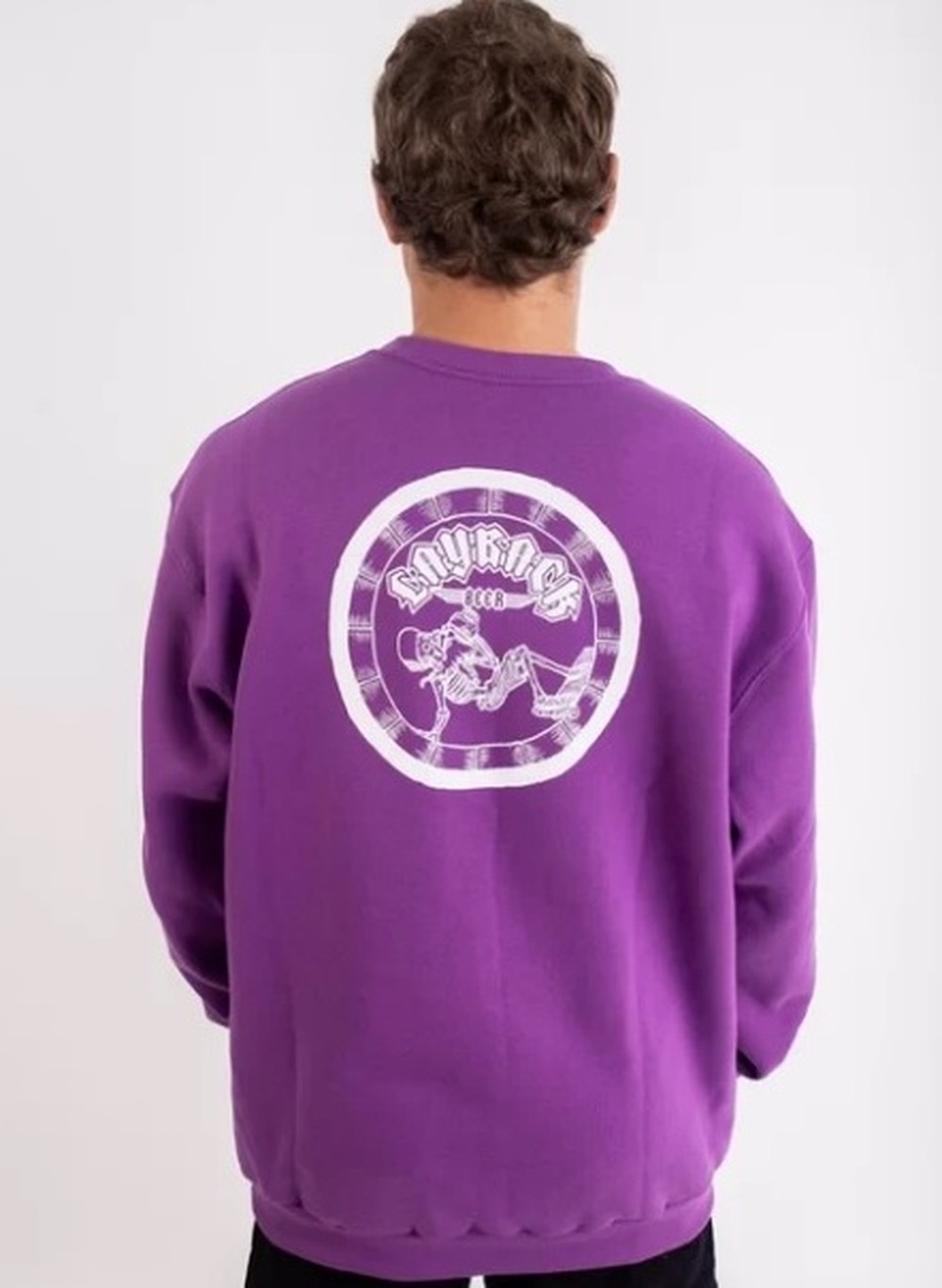 Moletom Layback Careca SKT Skull Roxo 