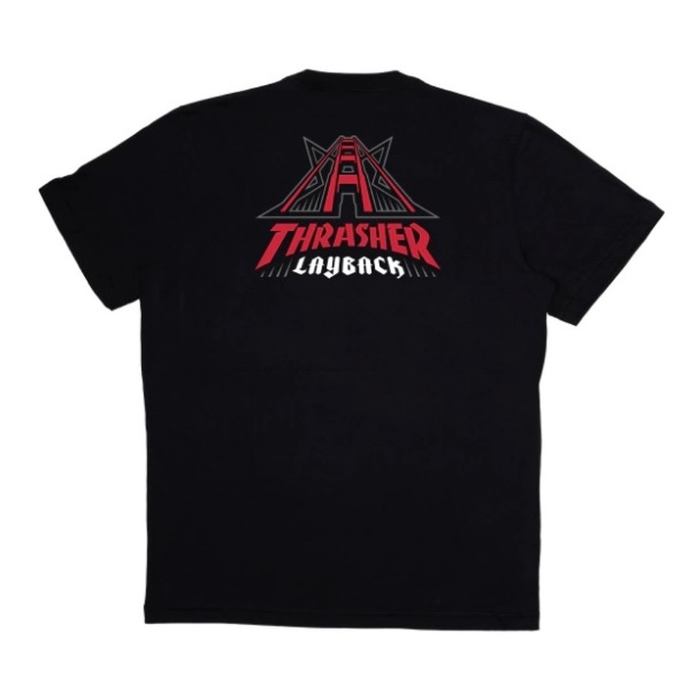 Camiseta Thrasher x Layback Invitational Preto