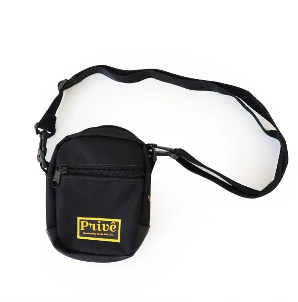Shoulder Bag Privê Black Velvet - Preto
