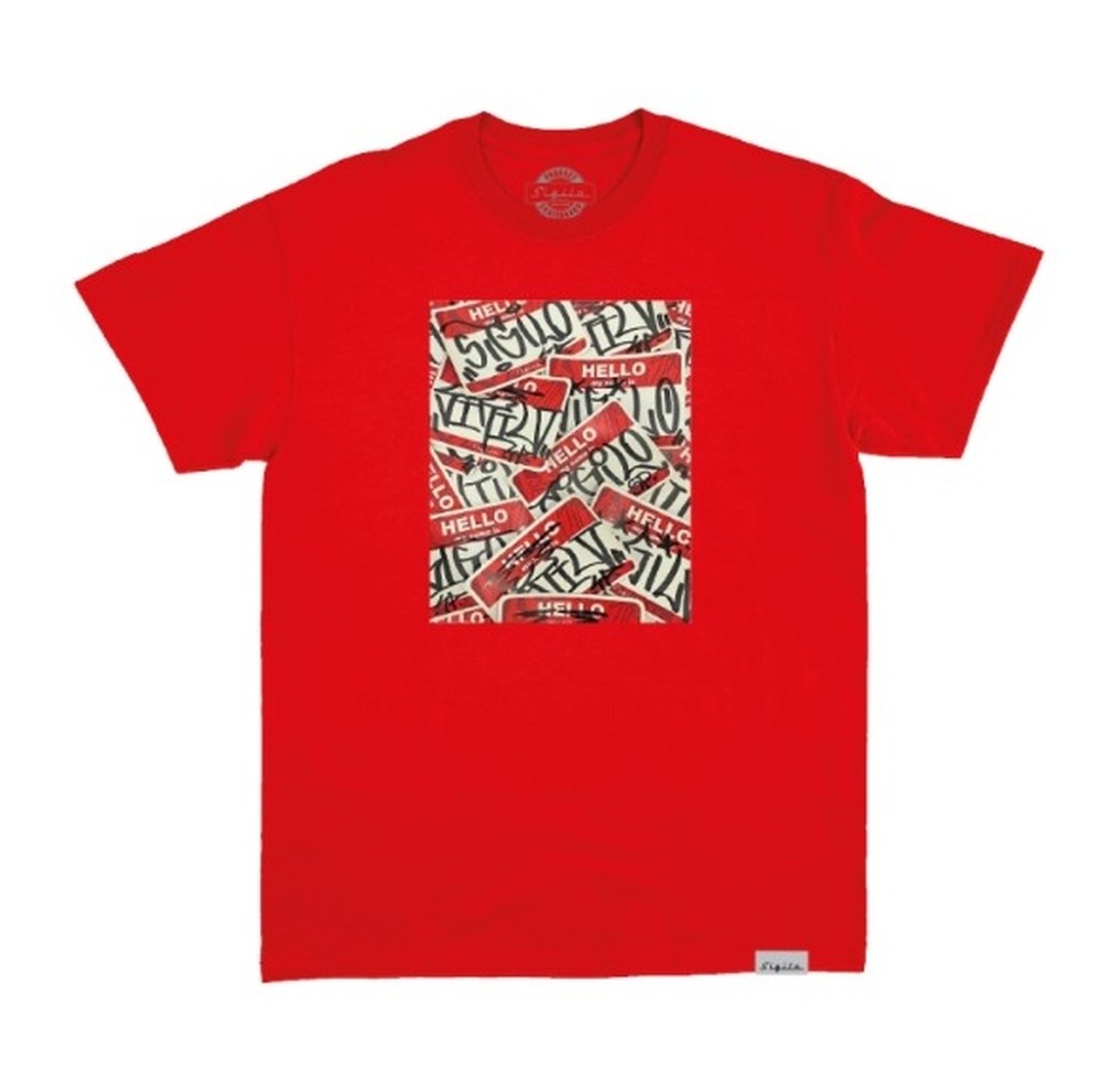 Camiseta Sigilo Stickers Vermelha