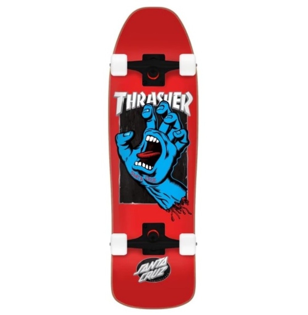 Skate Montado Cruzer Thrasher x Santa Cruz Screaming Hand - Red 9.35