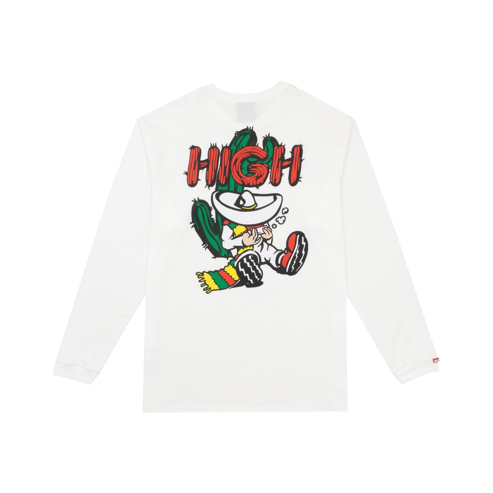 Camiseta High Manga Longa Arriba Branca