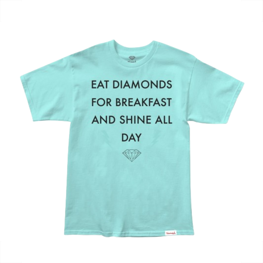 Camiseta Diamond Breakfast Turquesa