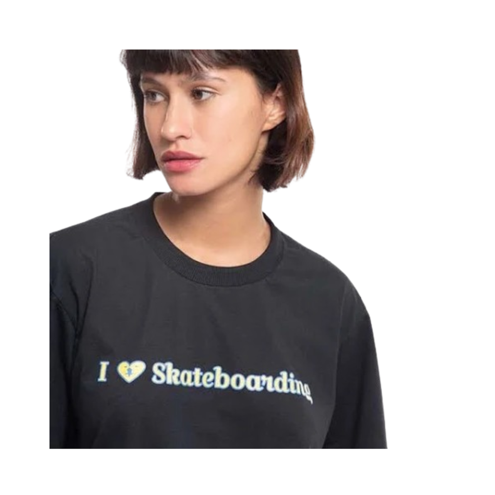 Camiseta Privê I Love Skateboard Preto