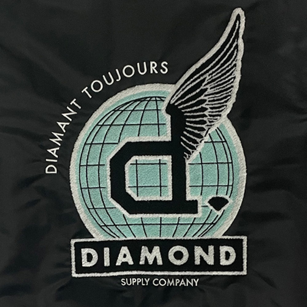 Jaqueta Diamond Varsity Wings Preta/Branca