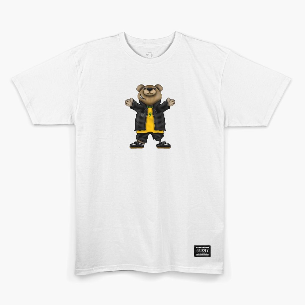 Camiseta Grizzly My ParaSkate Bear Branca EX