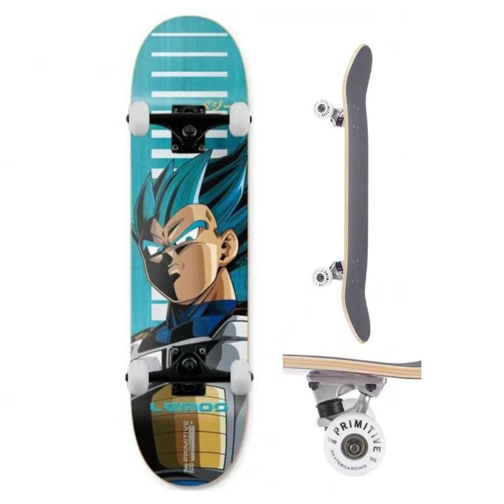 Skate Montado Primitive x Dragon Ball Z Vegeta Tiago Lemos 