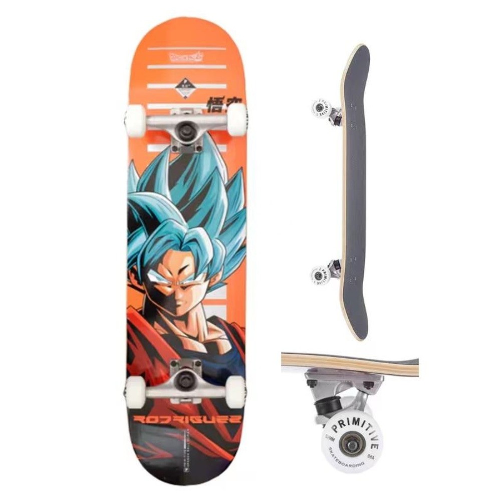 Skate Montado Primitive X Dragon Ball Z Goku Rodriguez