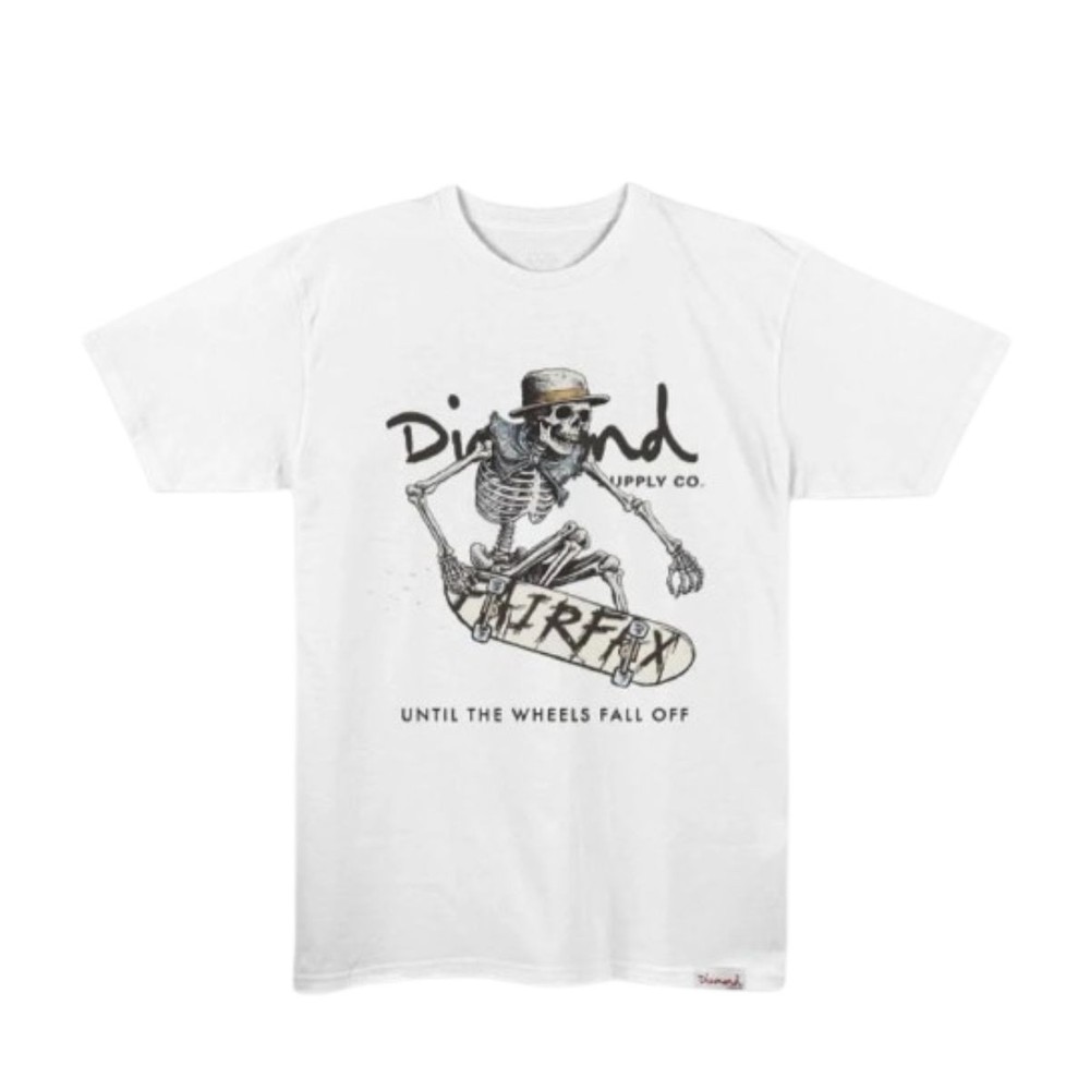 Camiseta Diamond Skull Tail Grab Branca EX