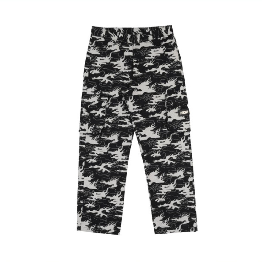 Calça High Cargo Jacquard Camo