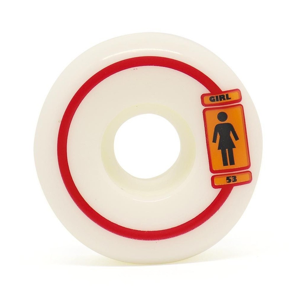 Roda Girl 93 Til 53MM - Branco/Vermelho